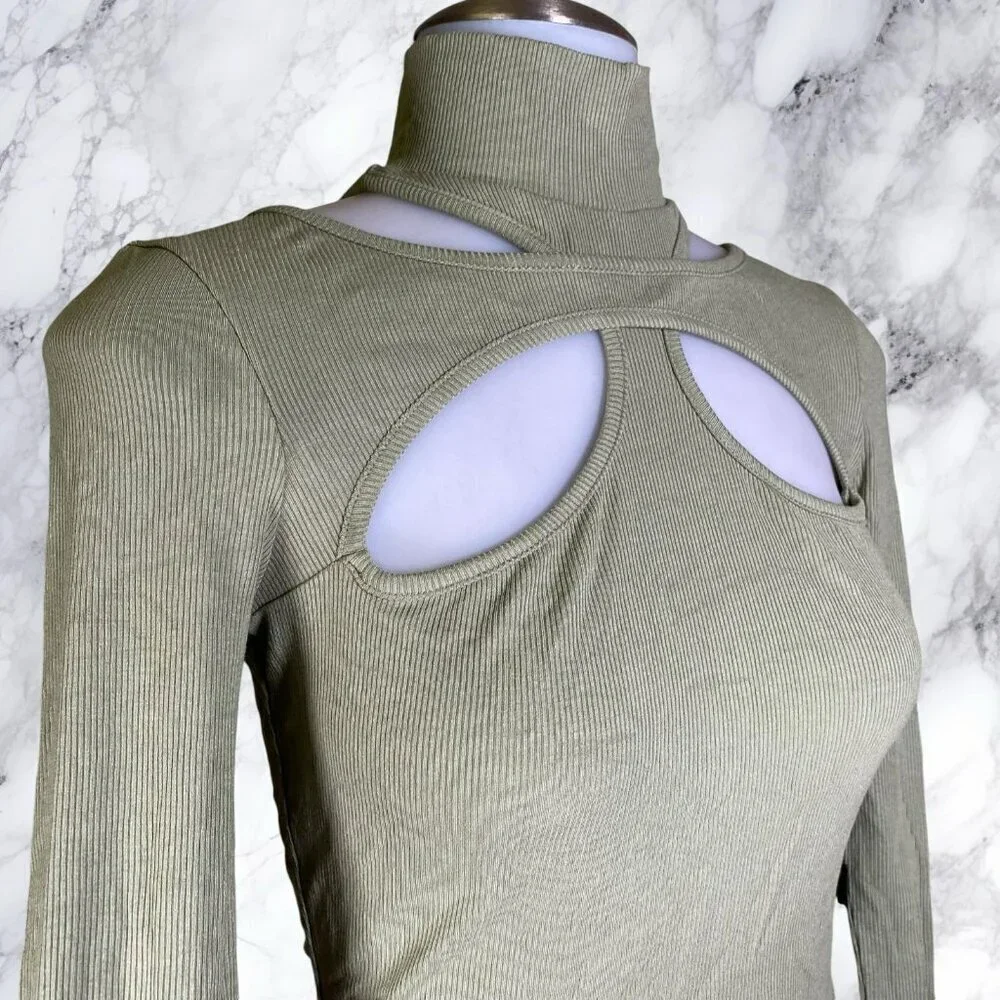 H:ours Alyson Cut Out Top - Green